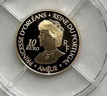 Монета Золото Франция Принцесса Амели