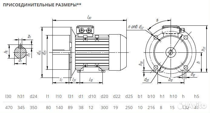 Электродвигатель аир 132S8 (4кВт-750об) новый