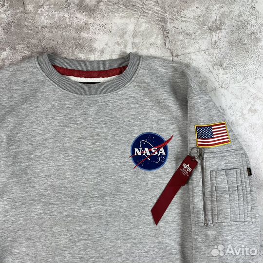 Свитшот Alpha Industries Nasa Оригинал (Nike Y2K)