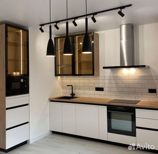 Кухня Лофт Белая на заказ собственное производство