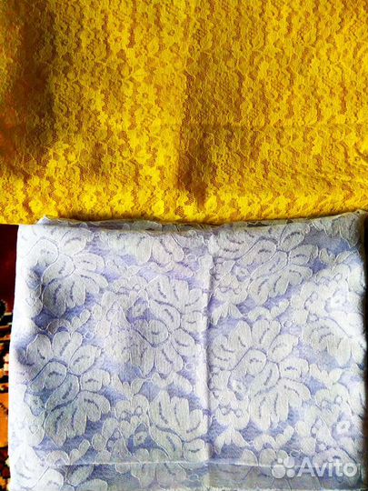 Отрезы ткани гипюр