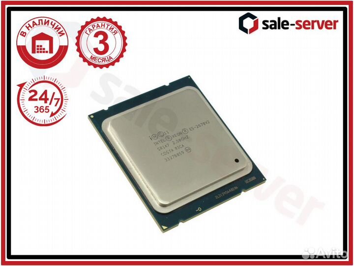Intel Xeon E5-2670 v2 (10 ядер, 2.50GHz)