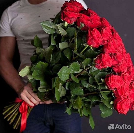 Длинные высокие розы 110 150 160 180 200 см