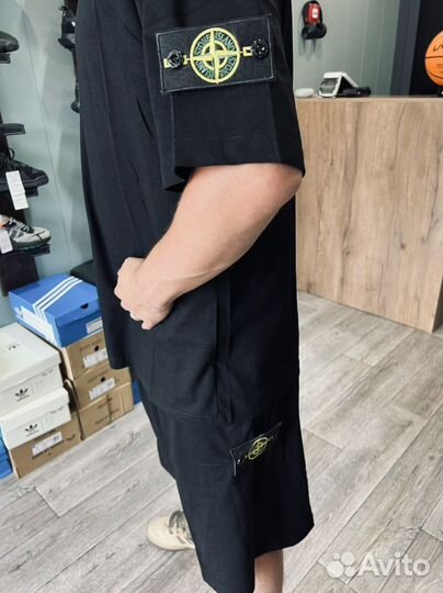 Костюм Stone Island шорты+футболка