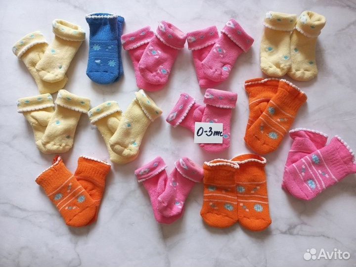 Тёплые носочки для новорождённых