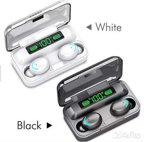 Новые Наушники Беспроводные f9 Power Bank 1500 mah