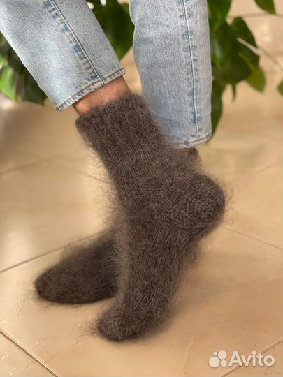 Пуховые носки мужские Ручная работа