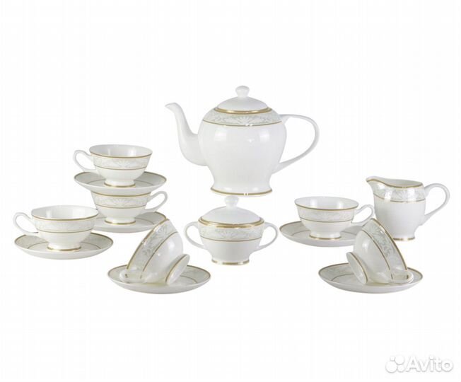 Чайные сервизы из костяного фарфора Marbella 17 Pc