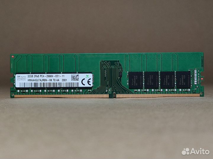 Модули озу 32GB DDR4 ECC udimm Samsung Micron