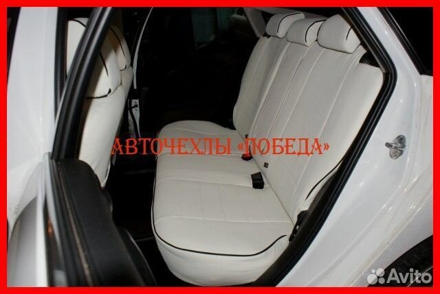 Чехлы Mazda 6 GH из экокожи белые Классика