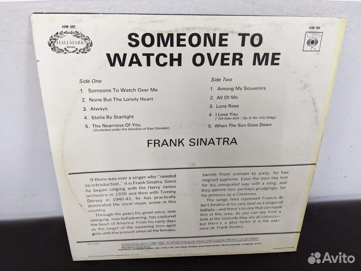 Frank Sinatra Someone to watch over me винил