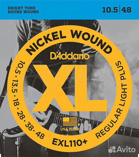 D'Addario EXL110+ Nickel Wound Комплект струн для