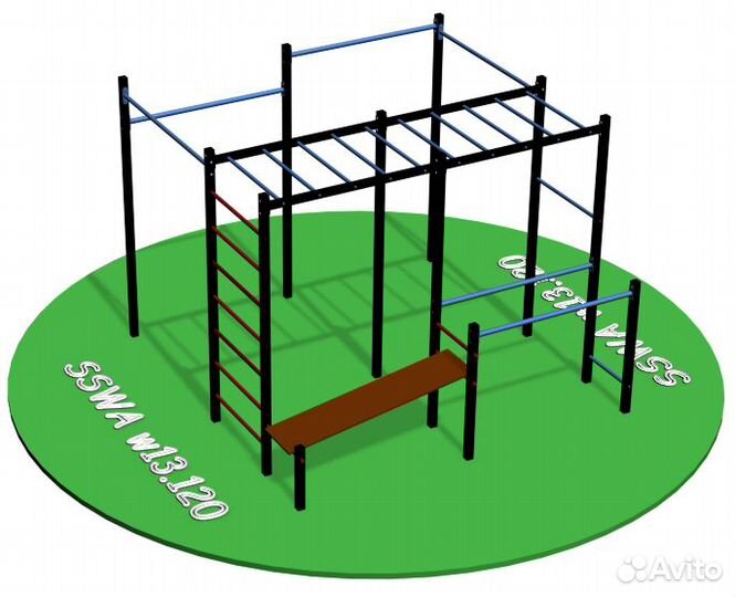 Воркаут площадка спортивный комплекс sswa