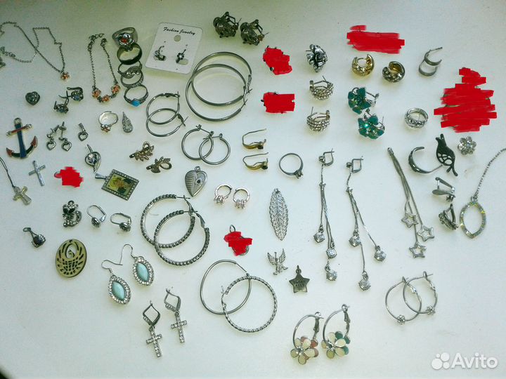 Украшения, серьги, бусы, браслеты, клипсы СССР