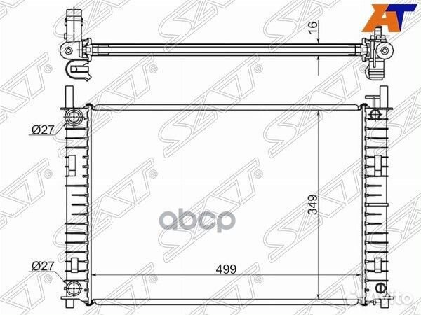 Радиатор Ford Fiesta 02-05 / Fusion 02-12 / Maz