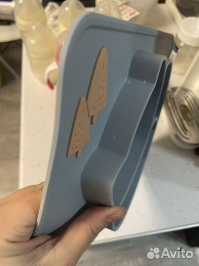 Детская тарелка с секциями силикон