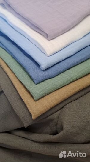 Ткань муслин 2-слойный премиум, ширина 1,6м,Турция