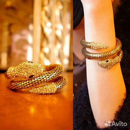 Браслеты Змейка со стразами. Новые