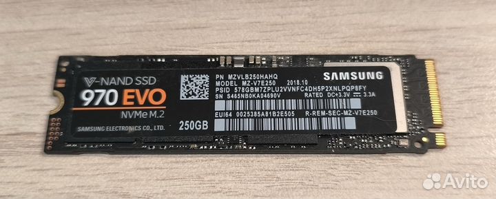 SSD Samsung 970 EVO 250GB