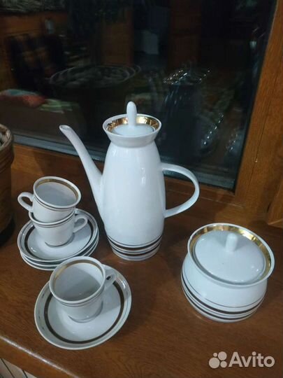 Кофейный сервиз СССР Полонский Ф.З. позолота