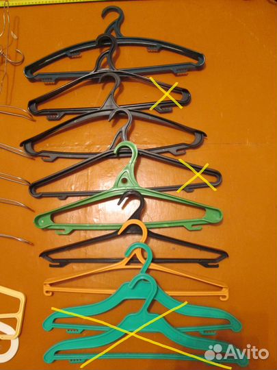 Плечики Вешалки, пластиковые, железные