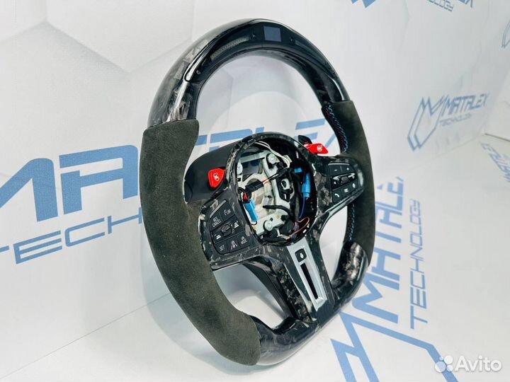Руль кованный карбон G-series + тахометр