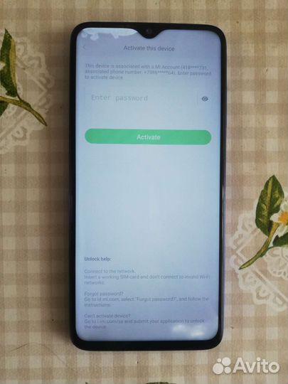 Телефон Xiaomi Redmi note 8 pro на запчасти