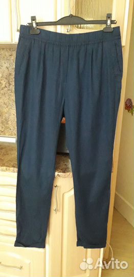 Женские синие брюки Oodji, р.50-52