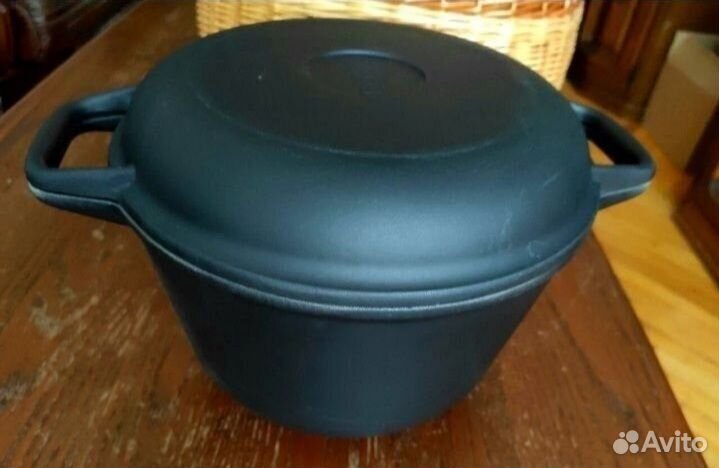 Казан с крышкой сковородой 5л