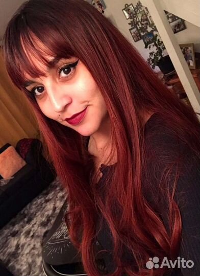 Парик цвет красное дерево. Новый