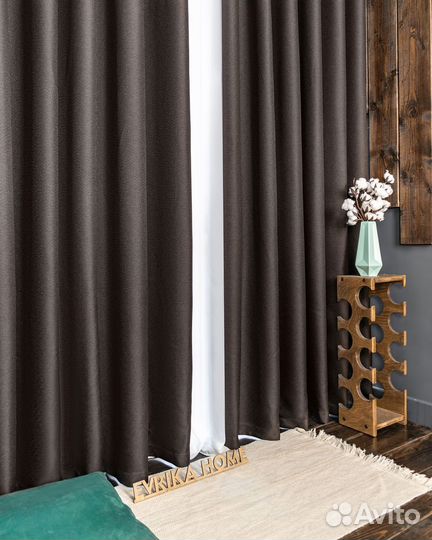 Шторы рогожка Орфей Шоколад