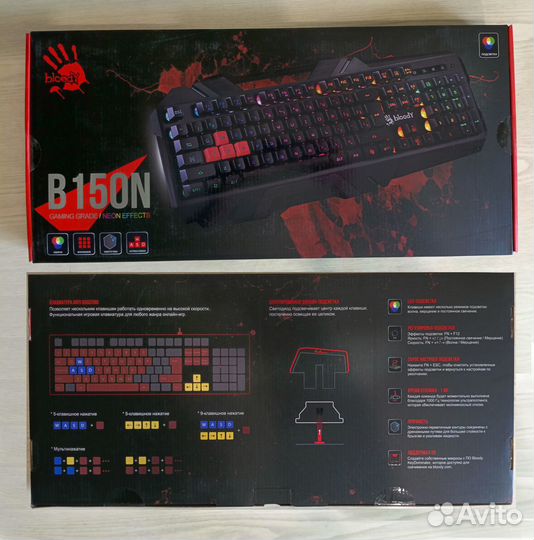 Игровая клавиатура A4Tech Bloody B150N Black