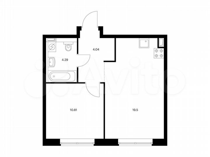 1-к. квартира, 38,6 м², 16/22 эт.