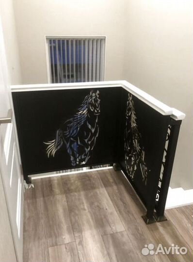 Прямая лестница на металлокаркасе