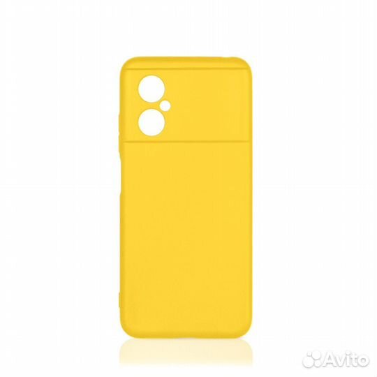Силиконовый чехол для Poco M4 (5G) DF (yellow)