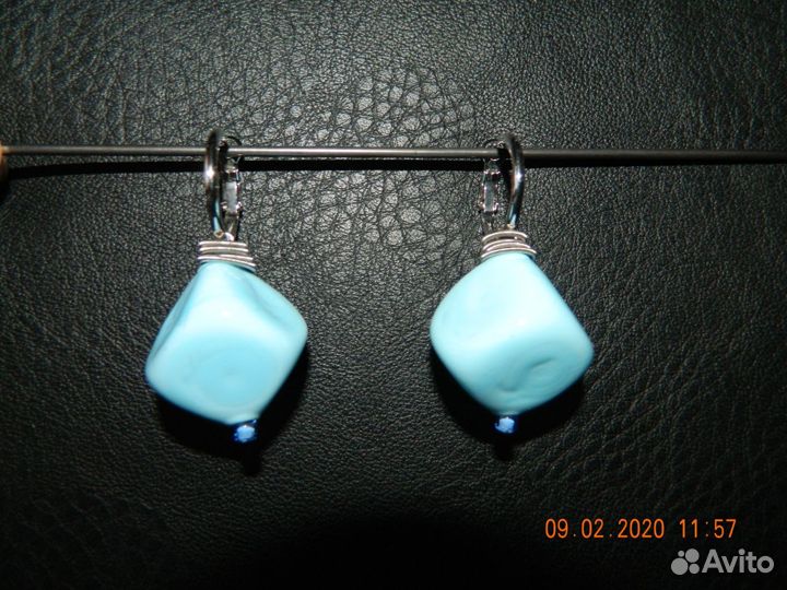 Серьги из муранского стекла