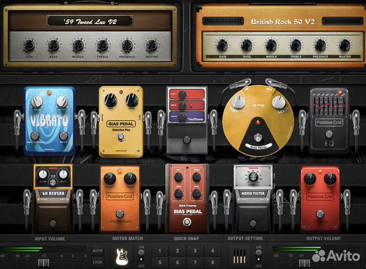 Плагины Positive grid, Bias FX, Bias AMP