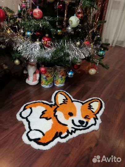 Тафтинговый ковер ручной работы - Корги