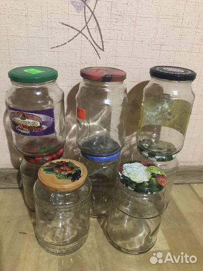 Бутыли, банки стеклянные