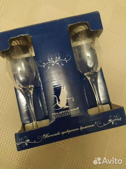 Бокалы 6 шт гусь-хрустальный