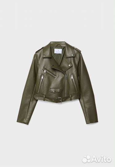 Кожаная куртка stradivarius