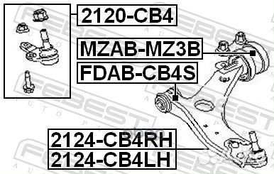 2120CB4 опора шаровая Ford Focus C-Max all 04