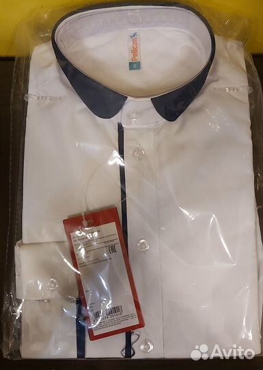 Рубашка школьная для мальчика 128