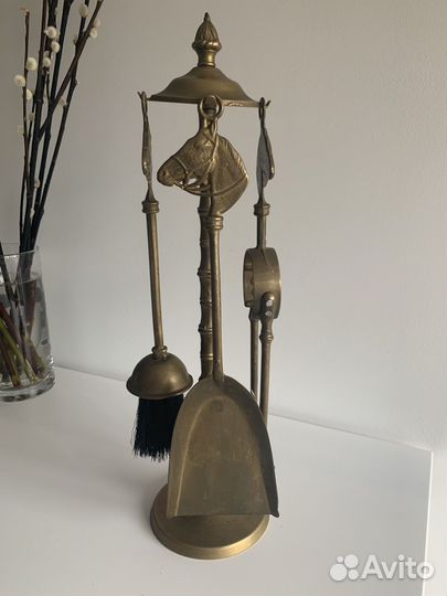 Каминный набор латунь винтаж