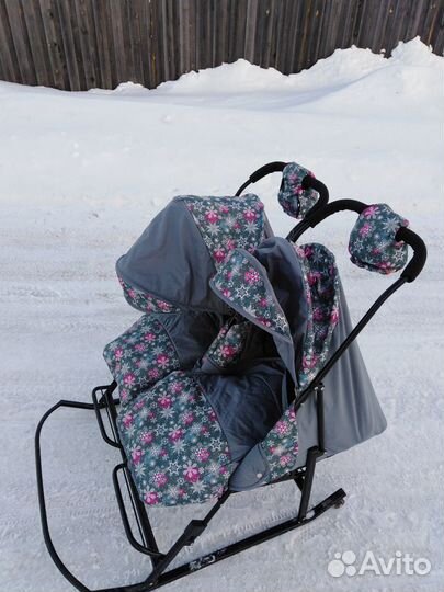 Санки коляска для двойни