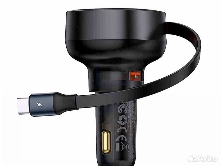 Автомобильная зарядка Baseus 2 в 1 30 ват