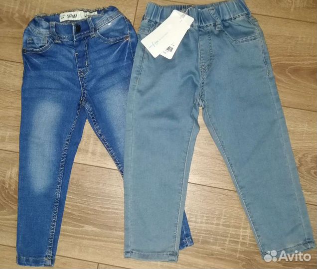 Джинсы новые 98см и 110см