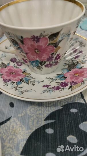 Чайная пара фарфор лфз СССР (3шт)