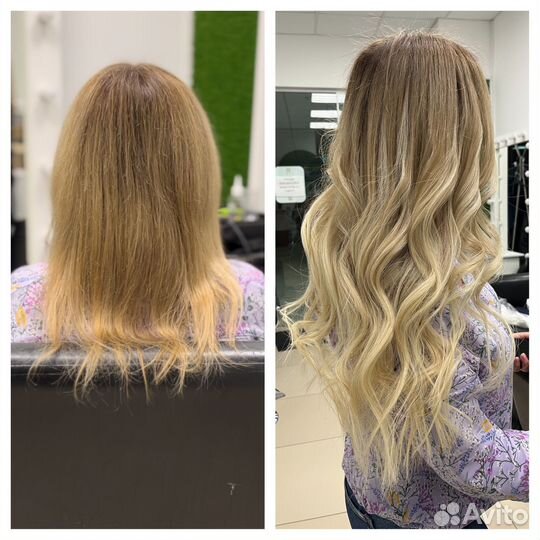 Коррекция нарощенных волос, наращивание волос