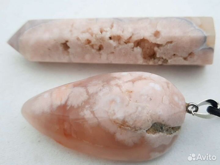 Агат Сакура Камень Кулон Кристалл Подвеска